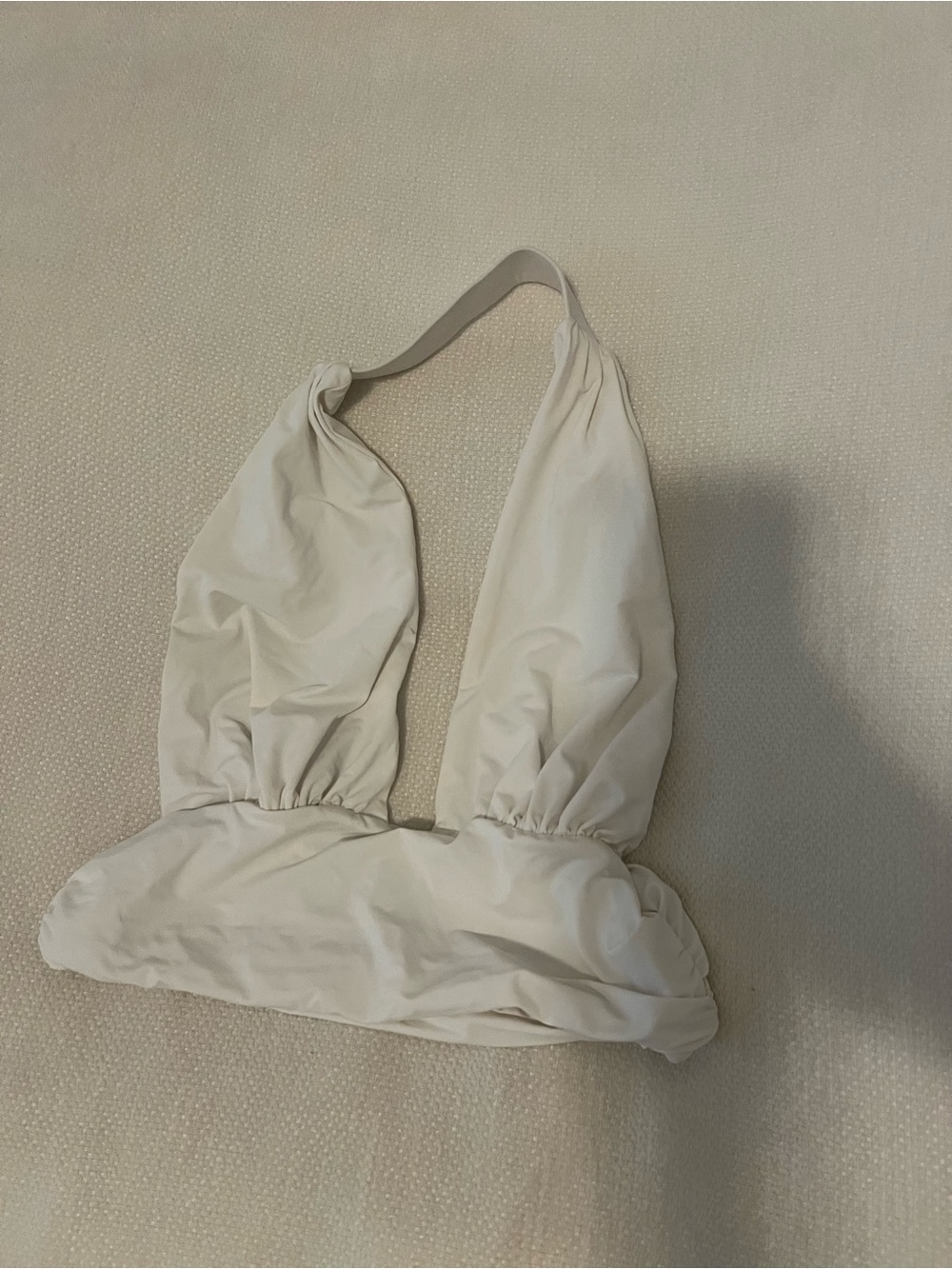 Princess Polly White Halter Top Open Back